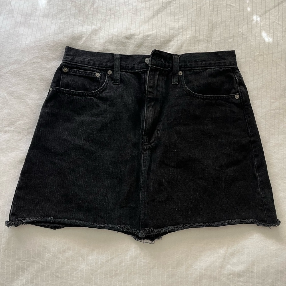 Madewell Black Denim Skirt